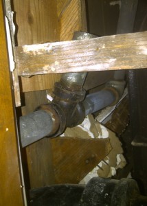 Damage from leaking galvanized plumbing